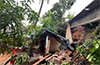 Compound wall collapses over house at Bajal, no injuries